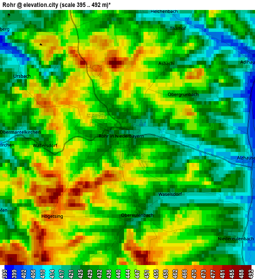 Rohr elevation map