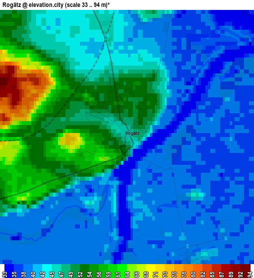 Rogätz elevation map