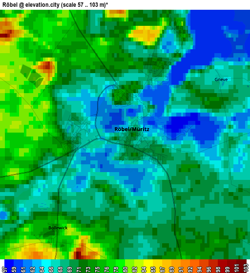 Röbel elevation map