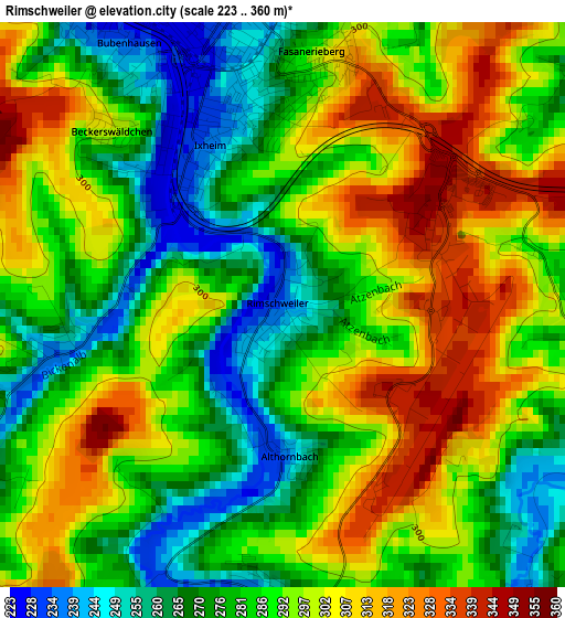 Rimschweiler elevation map