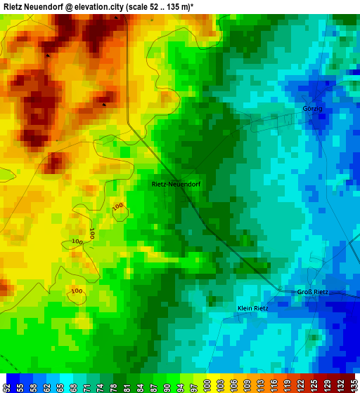 Rietz Neuendorf elevation map