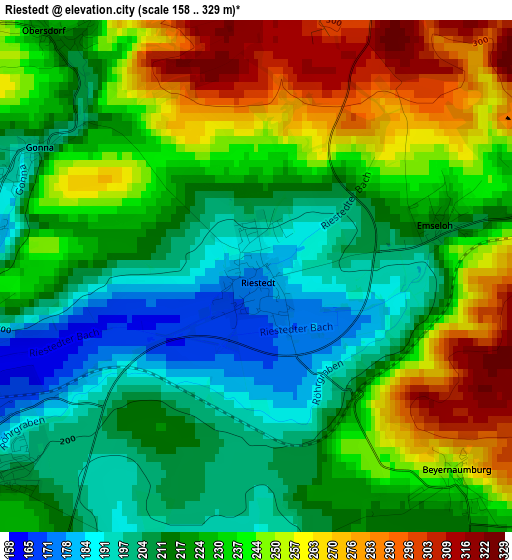 Riestedt elevation map