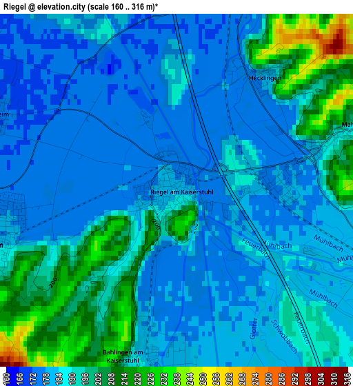 Riegel elevation map