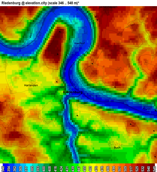 Riedenburg elevation map