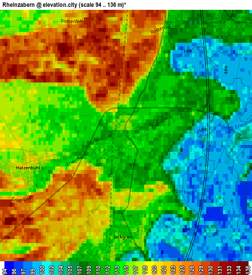 Rheinzabern elevation map