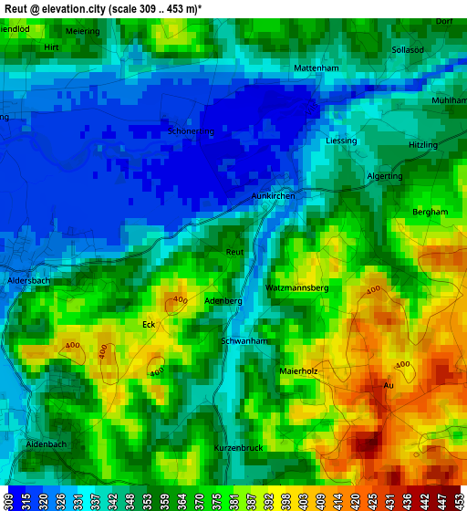 Reut elevation map