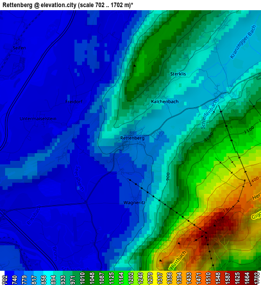 Rettenberg elevation map