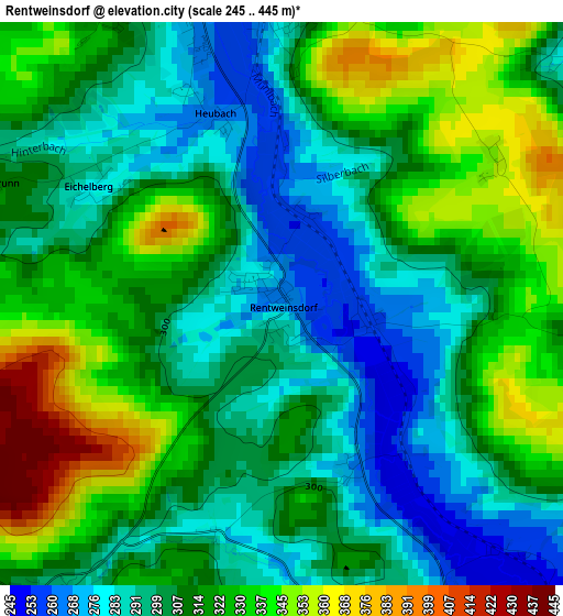 Rentweinsdorf elevation map