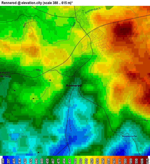 Rennerod elevation map