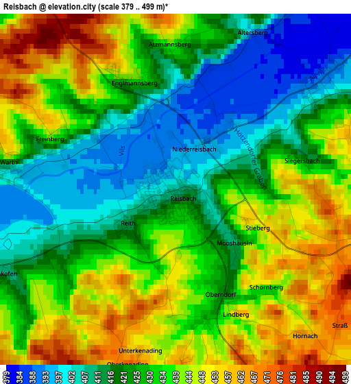 Reisbach elevation map