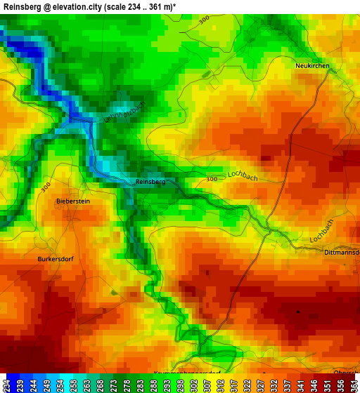 Reinsberg elevation map