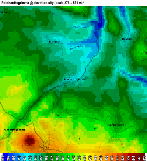 Reinhardtsgrimma elevation map