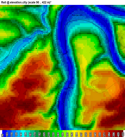 Reil elevation map