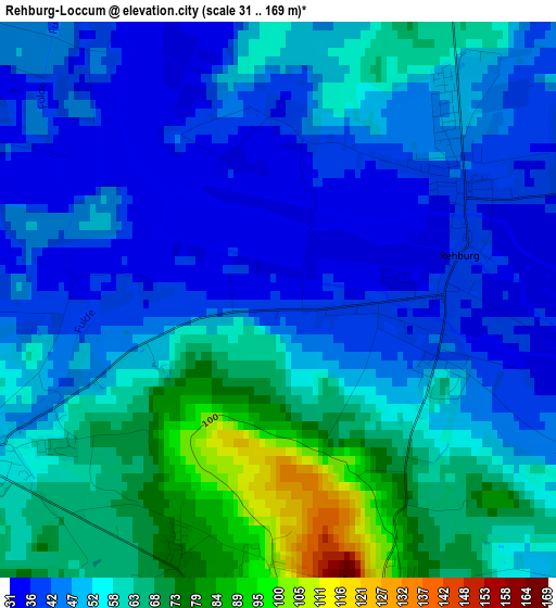 Rehburg-Loccum elevation map