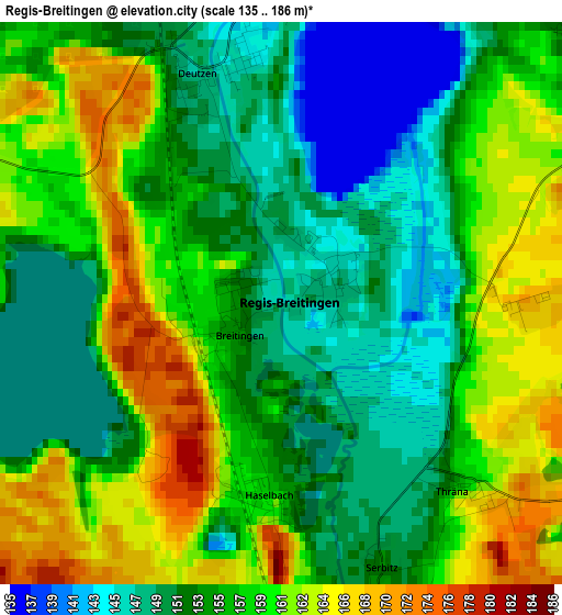 Regis-Breitingen elevation map