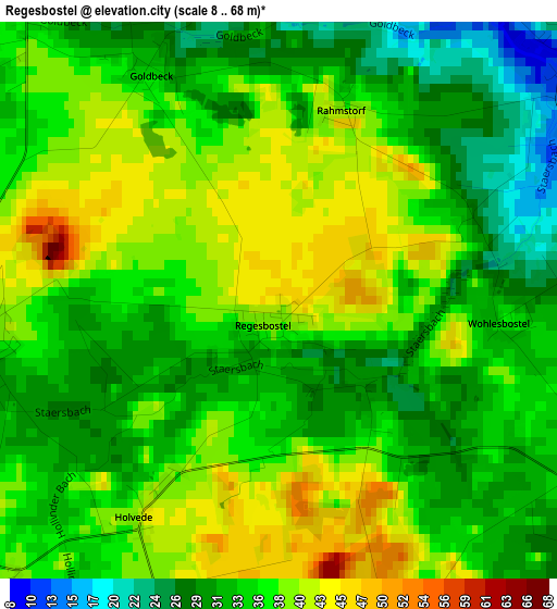 Regesbostel elevation map