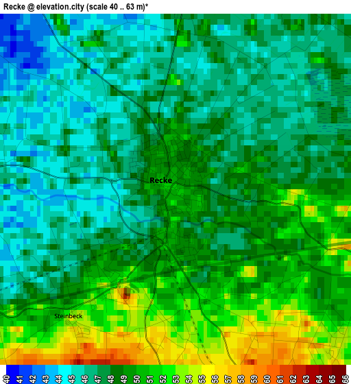 Recke elevation map