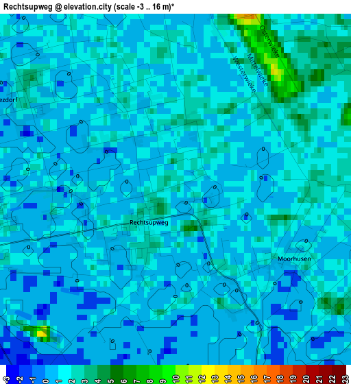 Rechtsupweg elevation map