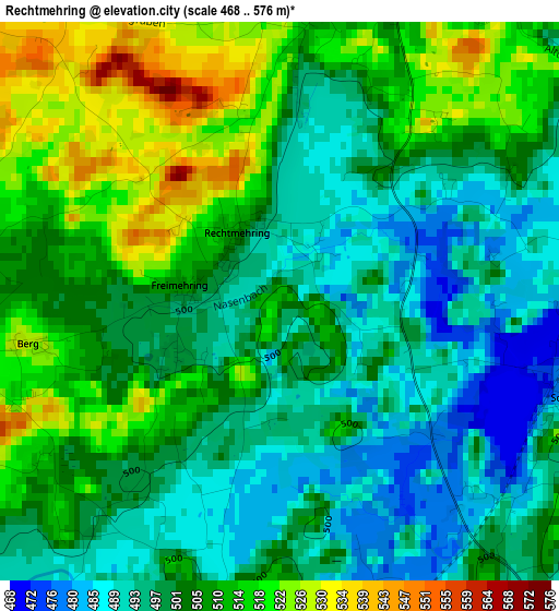 Rechtmehring elevation map