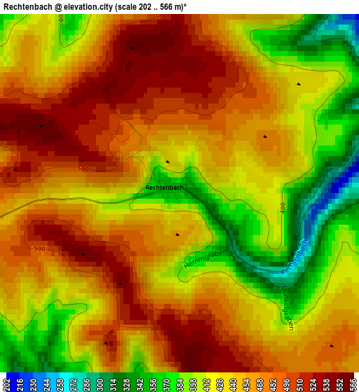 Rechtenbach elevation map