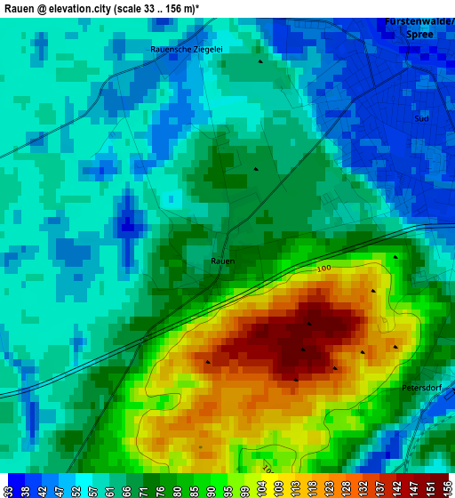 Rauen elevation map