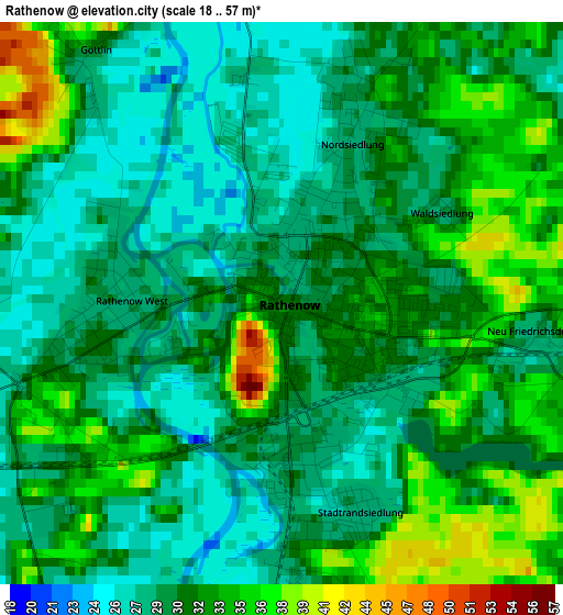 Rathenow elevation map