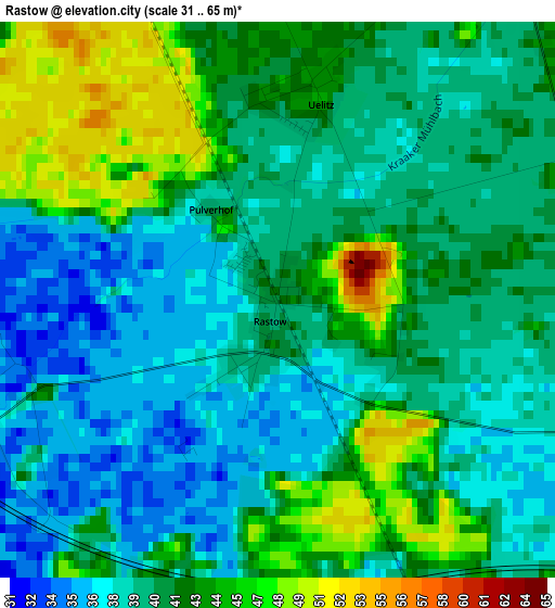 Rastow elevation map