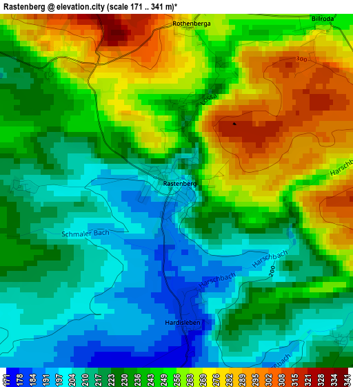 Rastenberg elevation map