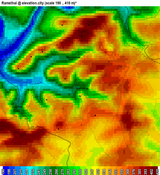 Ramsthal elevation map