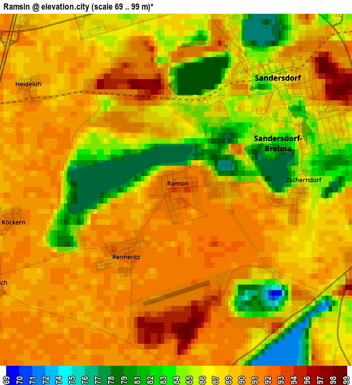 Ramsin elevation map