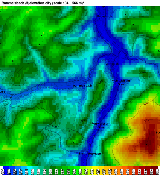 Rammelsbach elevation map