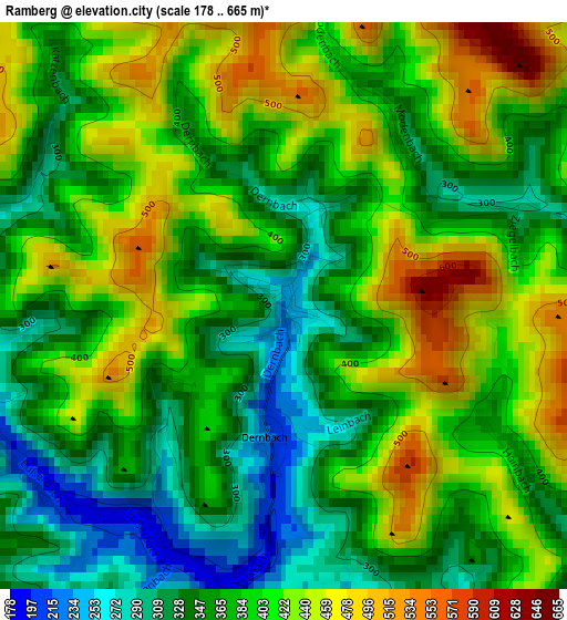 Ramberg elevation map