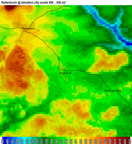 Raitenbuch elevation map