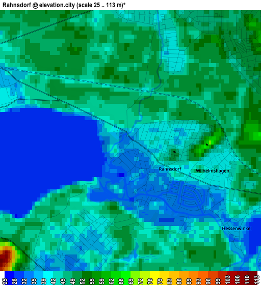 Rahnsdorf elevation map