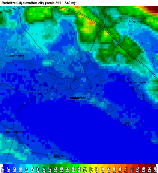 Radolfzell elevation map