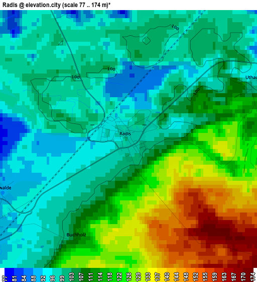 Radis elevation map