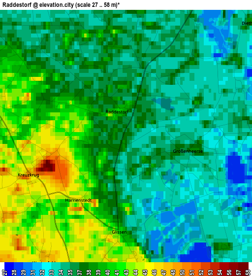 Raddestorf elevation map