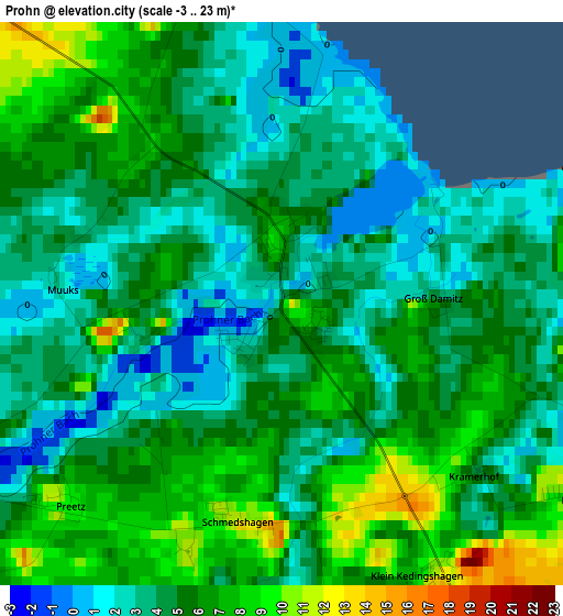 Prohn elevation map