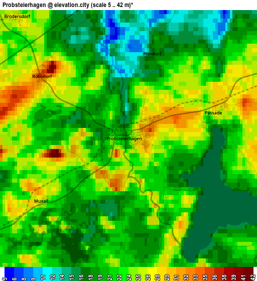 Probsteierhagen elevation map