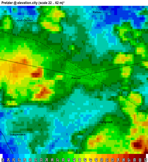 Pretzier elevation map