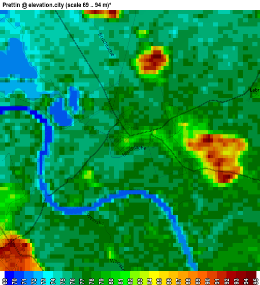 Prettin elevation map