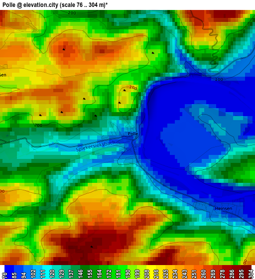 Polle elevation map