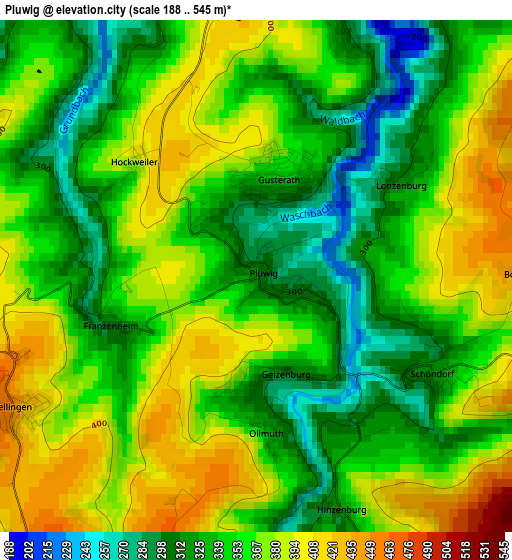 Pluwig elevation map