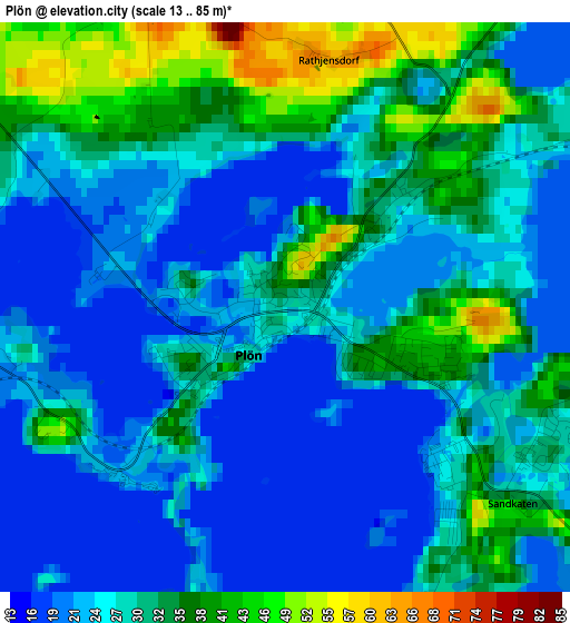 Plön elevation map