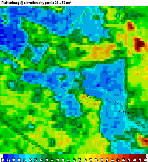 Plattenburg elevation map