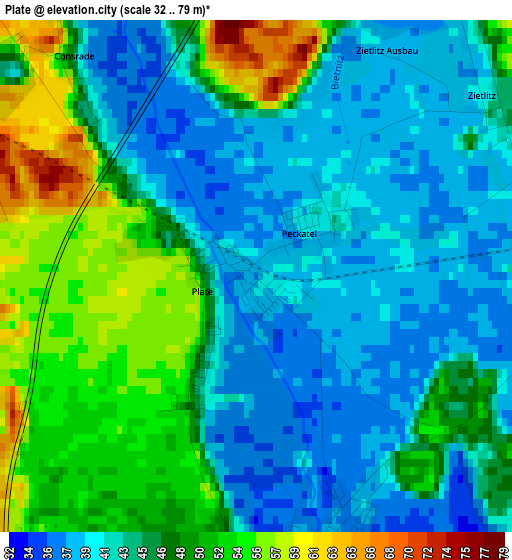 Plate elevation map