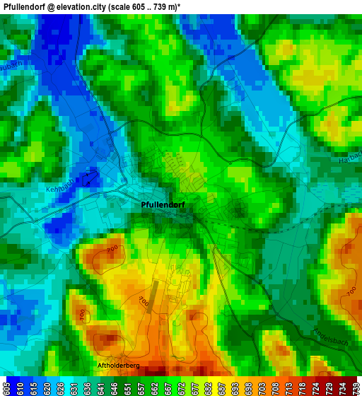 Pfullendorf elevation map