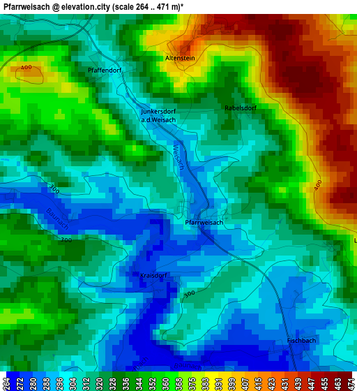 Pfarrweisach elevation map