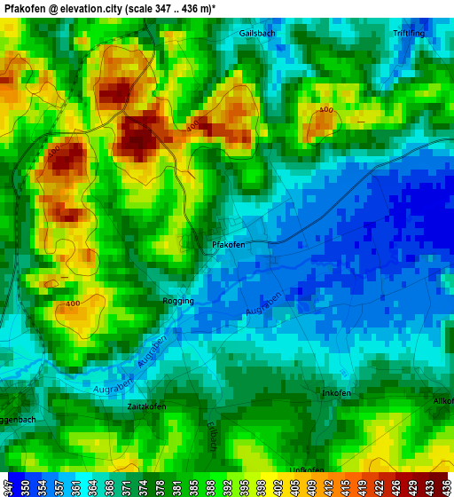 Pfakofen elevation map