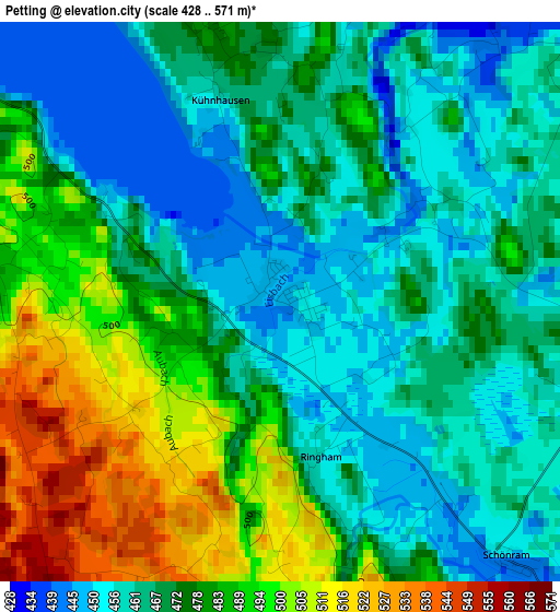 Petting elevation map